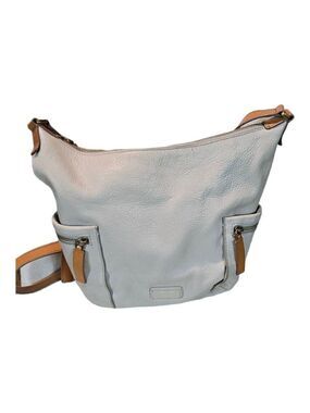 Fossil Women Two-Tone Leather Crossbody Handbag Size Medium.